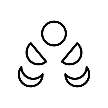 Ramadan month moon icon. Simple line vector elements of islam icons for ui and イラスト素材