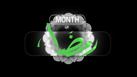 Ramadan Month Presentation Text Animation on Black Background 動画素材 321161956