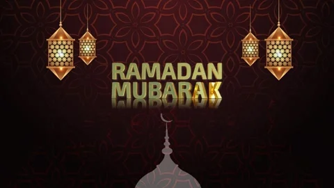 Ramadan Mubarak Background Loop Video Stock Footage 343721748