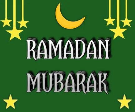 Ramadan Mubarak Happy Ramadan Stock Illustration