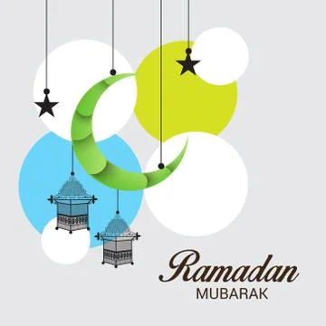 Ramadan Mubarak. Stock Illustration