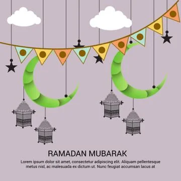 Ramadan Mubarak. Illustrazione stock