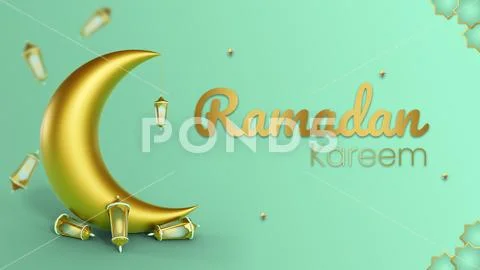 Ramadan mubarak landing page 3D render template 2 PSD 템플릿
