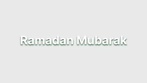 Ramadan Mubarak text animated moving video footage Stock Footage 302507914