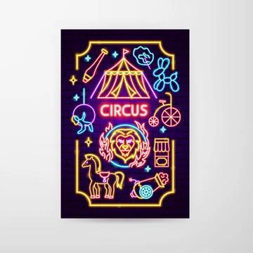 Ramadan Neon Flyer Stock Illustration