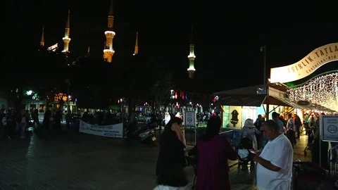 Ramadan Night at Istanbul 2 Stock Footage 76822154