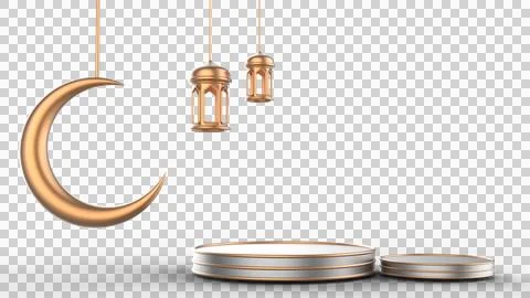 Ramadan podium backdrop Stock Illustration