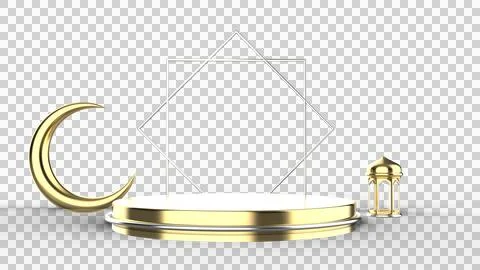 Ramadan podium backdrop Stock Illustration