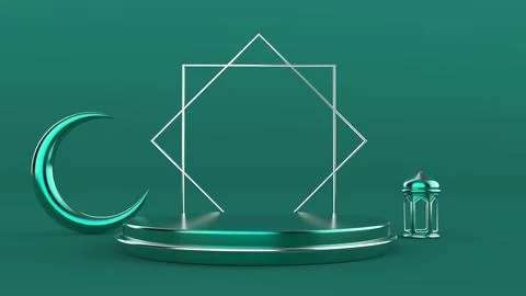 Ramadan podium backdrop Stock Illustration
