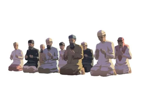 Ramadan prayers Stock-Illustration