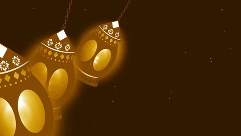 Ramadan-ramazan- multi candle background zoom out  4K_golden Stock Footage 106987865