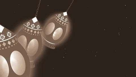 Ramadan-ramazan- multi candle background zoom out  4K_pale Video stock 106988121