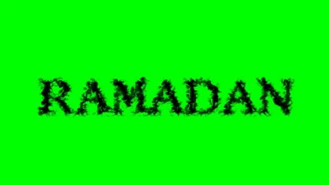 Ramadan smoke text effect green isolated background Stock Footage 138722671