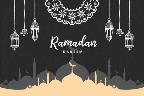 Ramadan social media post vector decoration islamic religious festival and .. Illustrazione stock