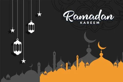 Ramadan social media post vector decoration islamic religious festival and .. Stock Illustration