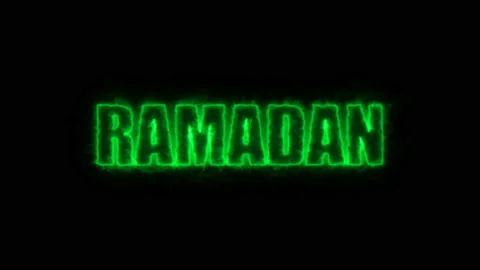 Ramadan text on black, 3d render background, computer generating for holidays Stock Footage 88722855