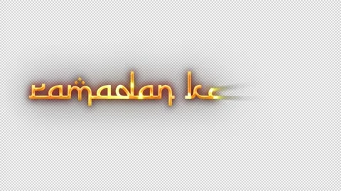 Ramadan Text Title Animation Alpha Channel Stock Footage 175253482