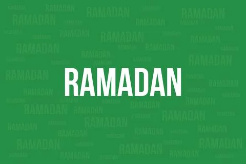 Ramadan typography text vector design on easter texts background Stock Illustration