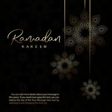 Ramadan vector background, Design Arabian gold mandalas Ramadan Kareem backgr Stock Illustration