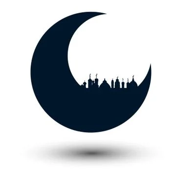 Ramadan vector background template paper concept on white Stock Illustration