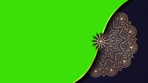 Ramadan,Eid, Arabic Islamic Mandala Animation Green Screen Background 01 Stock Footage 266770243
