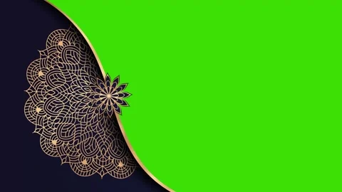 Ramadan,Eid, Arabic Islamic Mandala Animation Green Screen Background 02 Stock Footage 266770245