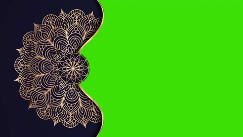 Ramadan,Eid, Arabic Islamic Mandala Animation Green Screen Background 04 Stock Footage 266770254