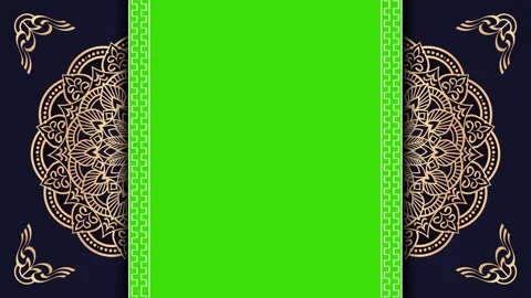Ramadan,Eid, Arabic Islamic Mandala Animation Green Screen Background 11 Stock Footage 266770358