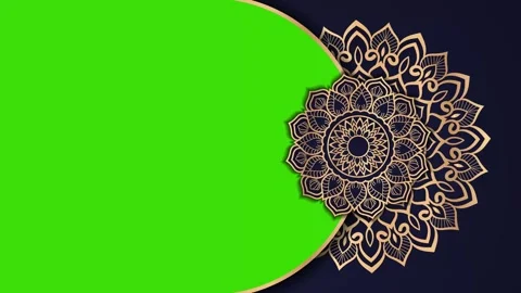 Ramadan,Eid, Arabic Islamic Mandala Animation Green Screen Background 13 Stock Footage 266770382