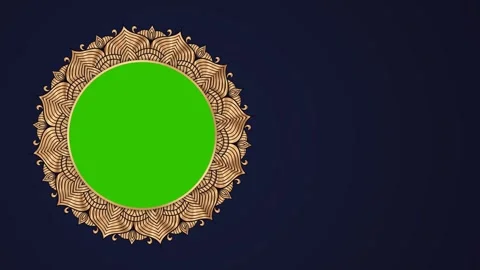 Ramadan,Eid, Arabic Islamic Mandala Animation Green Screen Background 01 Stock Footage 266776182