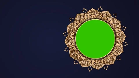 Ramadan,Eid, Arabic Islamic Mandala Animation Green Screen Background 02 Stock Footage 266776183
