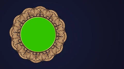 Ramadan,Eid, Arabic Islamic Mandala Animation Green Screen Background 03 Stock Footage 266776185