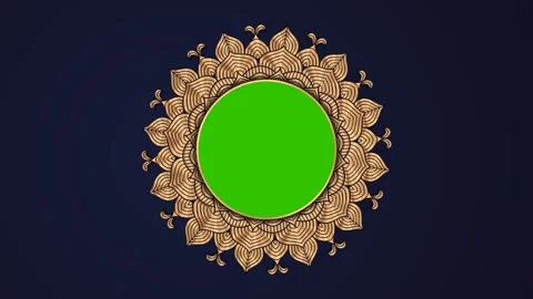 Ramadan,Eid, Arabic Islamic Mandala Animation Green Screen Background 04 Stock Footage 266776229