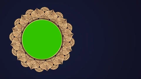 Ramadan,Eid, Arabic Islamic Mandala Animation Green Screen Background 05 Stock Footage 266776231