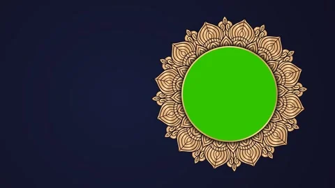Ramadan,Eid, Arabic Islamic Mandala Animation Green Screen Background 06 Stock Footage 266776265