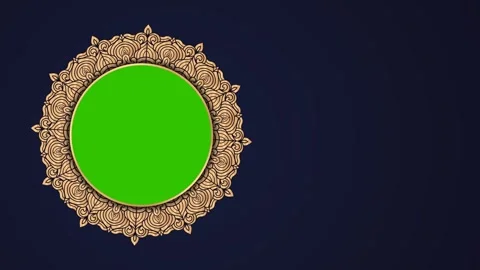 Ramadan,Eid, Arabic Islamic Mandala Animation Green Screen Background 07 Stock Footage 266776267