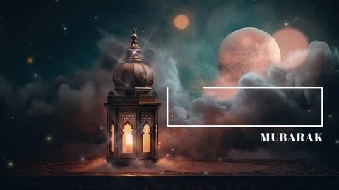 Ramadhan decorative with arabic lantern background. Stock Footage 249645702