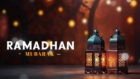 Ramadhan decorative with arabic lantern background. Stock Footage 249646092