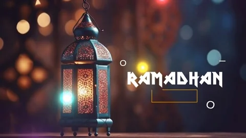 Ramadhan decorative with arabic lantern background. Stock Footage 249646147