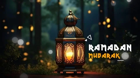 Ramadhan decorative with arabic lantern background. Stock Footage 249646243