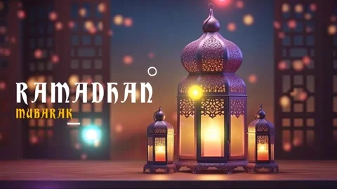 Ramadhan decorative with arabic lantern background. Stock Footage 249646316