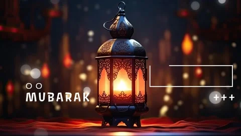 Ramadhan decorative with arabic lantern background. Stock Footage 249646546