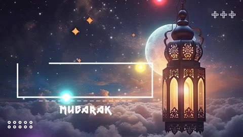 Ramadhan decorative with arabic lantern background. Stock Footage 249646741