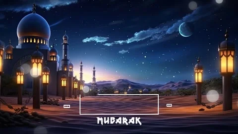 Ramadhan decorative with arabic lantern background. Stock Footage 249646807