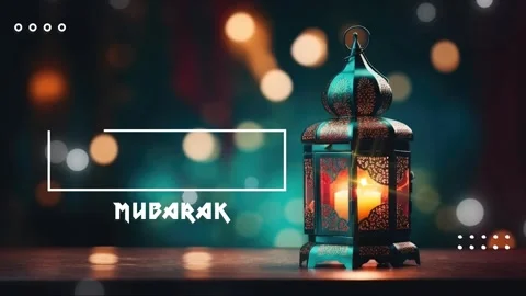 Ramadhan decorative with arabic lantern background. Stock Footage 249646880