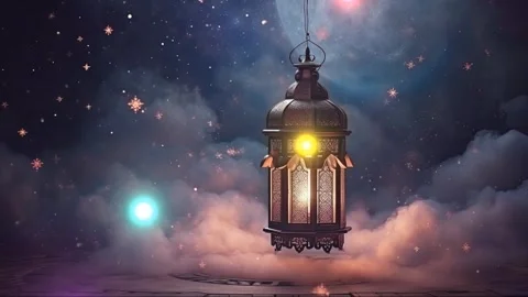 Ramadhan decorative with arabic lantern background. Stock Footage 249646958