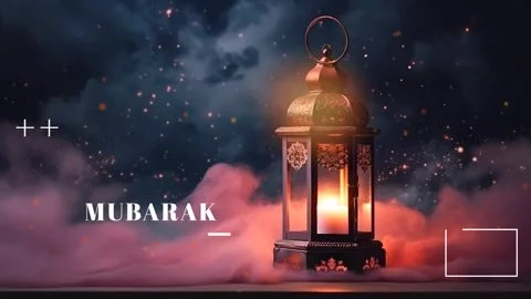 Ramadhan decorative with arabic lantern background. Stock Footage 249647069