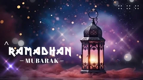 Ramadhan decorative with arabic lantern background. Stock Footage 249647115