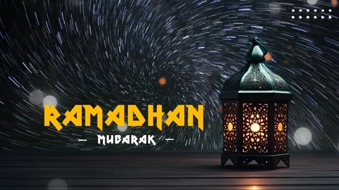 Ramadhan decorative with arabic lantern background. Stock Footage 249647287