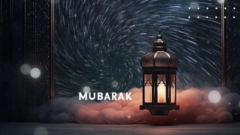 Ramadhan decorative with arabic lantern background. Stock Footage 249647331